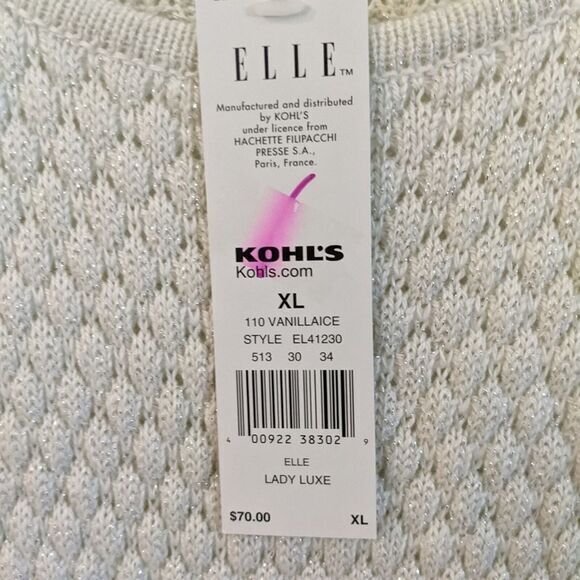 Elle Vanilla Ice NWT lightweight XL‎ Sweater Dress - Picture 4 of 8